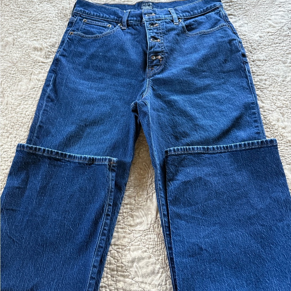 J. Crew Full Length Wide-Leg Blue Jeans